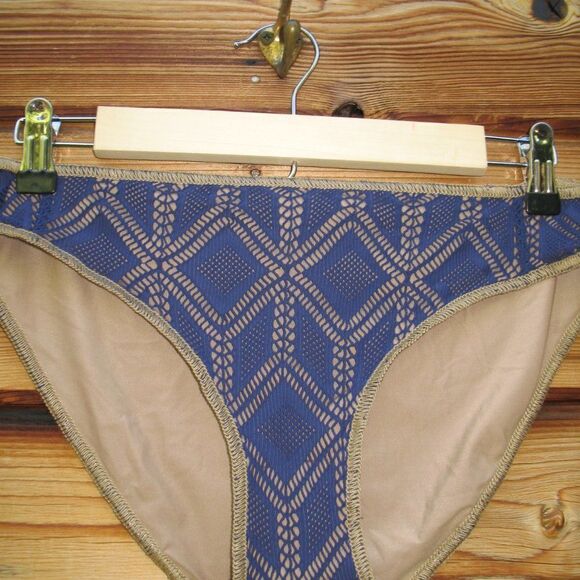 NWOT Becca Blue Crochet Wanderlust Hipster Bikini Bottoms XL - Picture 3 of 9